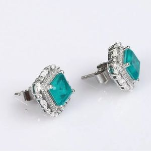 Vintage Jewelry - Sultan Paraiba Tourmaline Sterling Silver Earrings Vintage Jewelry - Sultan Paraiba Tourmaline Sterling Silver Earrings